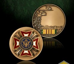 Vfw Veteran Of Foreign Wars Vietnam Service Ribbon 1.75&quot; Challenge Coin - £30.03 GBP