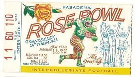 1977 Rose Bowl Ticket Stub USC Trojans Michigan Wolverines - £59.04 GBP