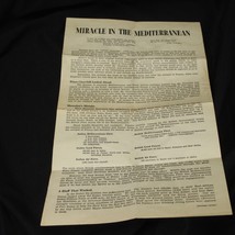 Miracle in the Mediterranean Jan 1943 WWII Flyer  Australian Assoc of Br... - £10.94 GBP