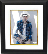 Brad Paisley signed 8x10 Photo Custom Framed- JSA Hologram #T40889 (with guitar) - £101.05 GBP