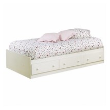 Twin size Platform Bed with 3 Storage Drawers in White Finish - $8,918.52 MXN