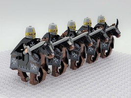 10pcs/set Mounted Knights Hospitallers Cavalry Horseman Custom Minifigures Toys - £19.29 GBP