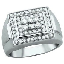 D/VVS1 Round Cut Diamond Men&#39;s Pave Wedding Engagement Pinky Ring Band 1.80 Ct - £80.27 GBP