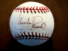 Charles Johnson Florida Marlins Catcher Signed Auto Oml Baseball Jsa Beauty - £61.15 GBP