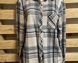 Rue+ Pink Gray Plaid Flannel Shirt Woman&#39;s Plus Size 1X KG - $9.90