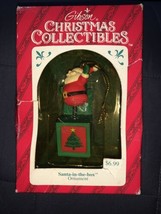 Gibson Greetings Christmas Ornament Santa-In-The-Box Springy Santa Vintage 1993 - £23.64 GBP