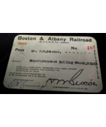 Boston Albany Railroad Employee Pass FW Brazier No 48 Date 1920 New York... - £15.61 GBP