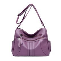 Soft Leather Designer Bag Women 2022 New Vintage Shoulder Bag Big Crossbody Mess - £45.58 GBP