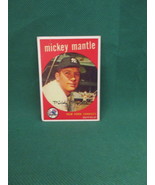 1959 Topps #10 - Mickey Mantle New York Yankees - Reprint - 5.0 - £3.10 GBP