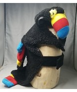 Dog Pet Costume M Medium 16&quot; Toucan Black Colorful Beak Wings Tail - £4.55 GBP