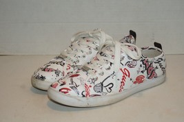 Guess Love Graffiti Sneaker WG Goodly White Lace Up Womens size 8 - $24.74