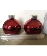 2 Cocktail Sfere Natale Ornamento Bere Vetro Nuovo Nib Occhiali Zabaione... - $22.91