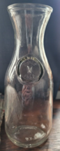VTG Carafe glass milk bottle Wine Paul Mason 7 inches tall flower vase Juice - £7.16 GBP