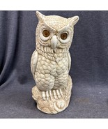Vintage White OWL Plastic 13” Blow Mold Decoy - £19.49 GBP