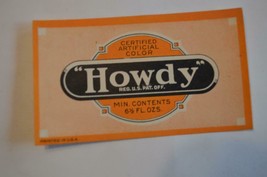 Howdy  Label . inv, 3 - £5.49 GBP
