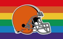 Cleveland Browns Pride Flag 3x5ft Banner Polyester American Football browns039 - £12.67 GBP