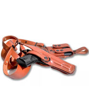 Fits S&W Shield 45 3.3”BBL Thumb Safety Leather Shoulder Holster Dble Mag #1334 image 2