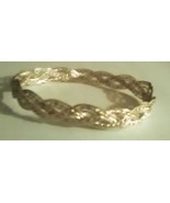 GOLD TONE BRAID STYLE BANGLE BRACELET - £7.99 GBP