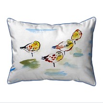 Betsy Drake Four Sanderlings Large Indoor Outdoor Pillow 16x20 - £36.98 GBP