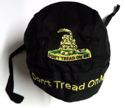 Dont Tread On Me Gadsden Embroidered Military Black Head Wrap Bandana Du... - $9.99