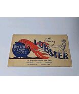 The Lobster Oyster and Chop House Menu West 45th Street New York 1950's - $58.41