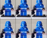 6 pcs BLUE SPECIAL FORCES Clone Trooper STAR WARS Minifigures +Stands US... - $26.00