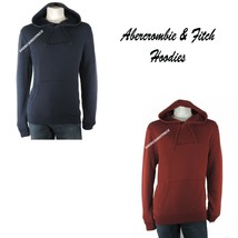 ABERCROMBIE &amp; FITCH NEW MENS SOFT A&amp;F FLEECE LONG SLEEVE HOODIE BY HOLLI... - £34.41 GBP