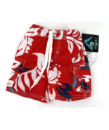 Kanu Surf Toddler Boys Size 2T Oahu Swim Trunk Red New In Package - £9.32 GBP