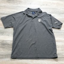 Uneek XL Men Warner Brothers Logo Polo Shirt Short Sleeve Gray Leavesden... - $14.74