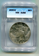 1926-S Peace Silver Dollar Icg Au 58 Nice Original Coin Premium Quality Pq - £86.52 GBP