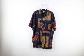 Vintage 90s Streetwear Mens Size Medium Cubist Art Pablo Picasso Button ... - £74.43 GBP