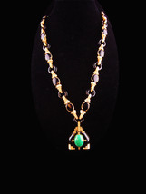 Couture Ciner necklace - Vintage signed Art Deco pendant - LOADED with baguettes - £494.31 GBP