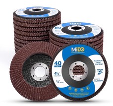 20 Pack Flap Discs 4.5&quot; x 7/8&quot; Grinding Wheel T27 Flapper Wheel for Die Angle US - £29.87 GBP
