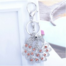 Fashion crystal keychain silver firebird key ring bag pendant charm jewelry - £10.17 GBP