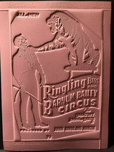 RINGLING BROS &amp; BARNUM BAILEY CIRCUS RARE 1950s AD MAT LEAD FORM PRINTIN... - £38.59 GBP