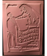 RINGLING BROS &amp; BARNUM BAILEY CIRCUS RARE 1950s AD MAT LEAD FORM PRINTIN... - £38.59 GBP