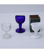 Lot of 3 Vintage Antique Glass Armstrong&#39;s Eye Bath - €32,64 EUR