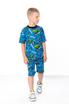 Boy’s Summer Set (T-Shirt + Shorts) – Breathable Knit, Colorful Print, S... - $29.56+