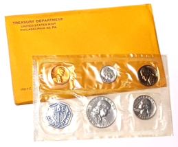 1962 U.S. Mint Silver Proof Set In Original Envelope - £59.34 GBP