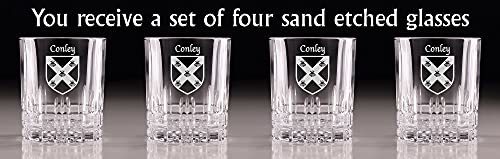 Conley Irish Coat of Arms Perfect Serve Cut Glass Tumbler - Set of 4 Item image 6