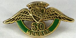 AOPA Aircraft Owners &amp; Pilots Association 30 Year Member Award Lapel Pin - $19.79