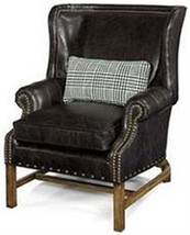 Chair Library Wood Leather Removable Leg Hand-Crafted Modified Chippe MK... - $5,929.00