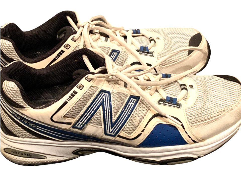 New Balance Shoes White Black Blue Training Basketball Sneaker Gym Mens ... - $24.70