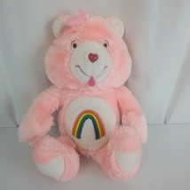 1995 Vintage Care Bears Cheer Bear 15&quot; Plush Dan-Dee Pink Rainbow - £46.59 GBP