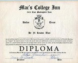 Guzzling Diploma from Mac&#39;s College Inn Dallas Texas 1952 - £31.21 GBP