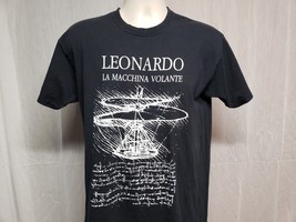 Leonardo De Vinci La Macchina Volantee Adult Medium Black TShirt - $19.80