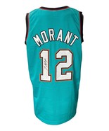 Ja Morant Signé Personnalisé Bleu Sarcelle Pro-Style Basketball Jersey Bas - £154.58 GBP