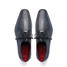 Lucca Stingray and Ostrich dress Derby's Tasseled Laces Shoes Navy image 5