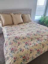 Vintage Ralph Lauren PARSONAGE Yellow Floral Full/Queen Duvet Cover Read* - £113.42 GBP