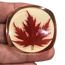 Made in Canada Maple Leaf Acrylic Brooch Pin Unsigned 1950’s - £18.78 GBP